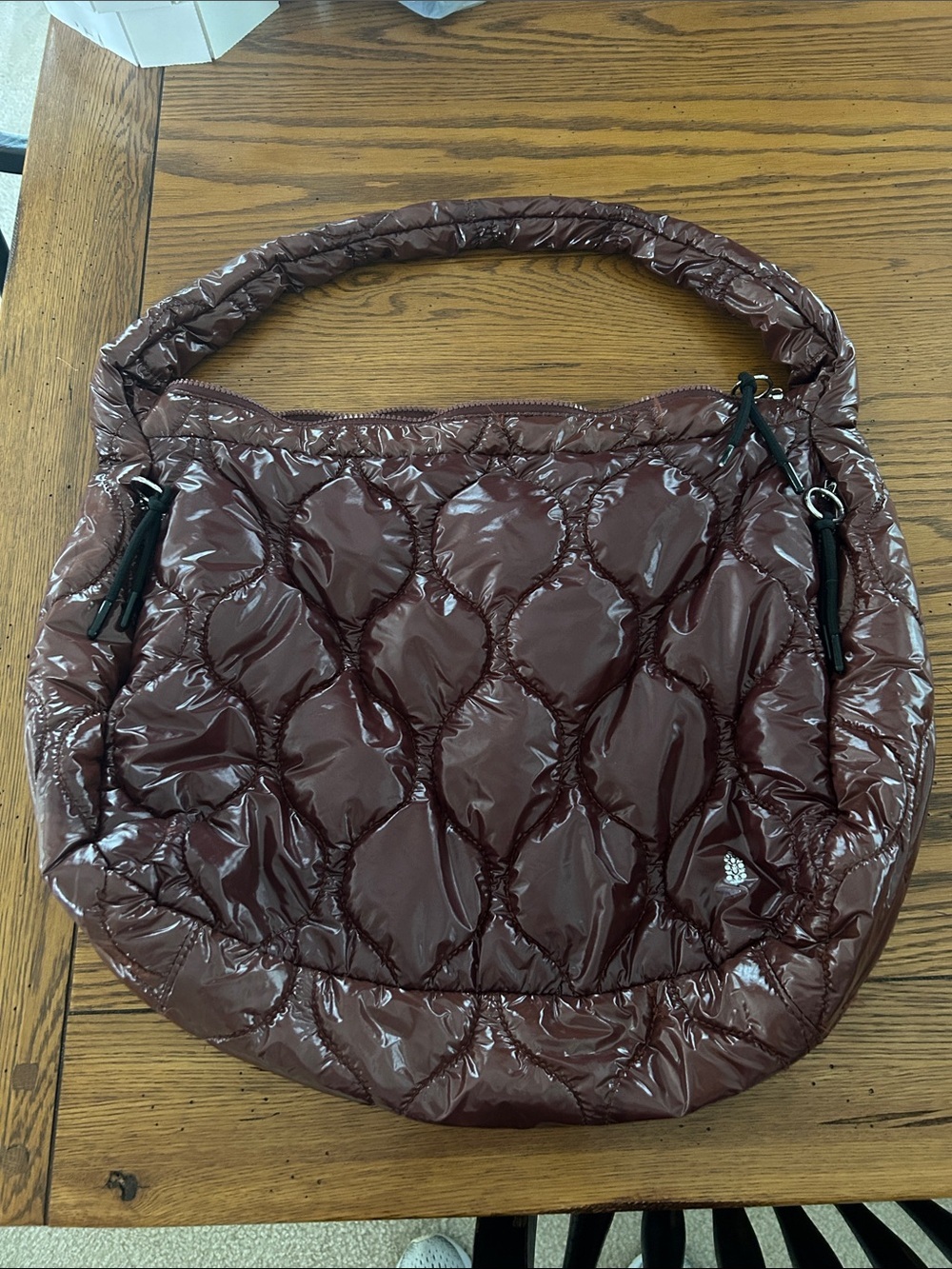 FP Movement by Free People Quilted Shoulder Bag in Deep Burgundy